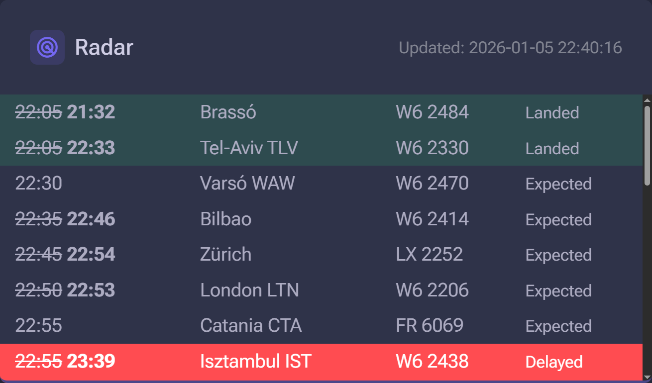 ParkMotion Radar dark mode