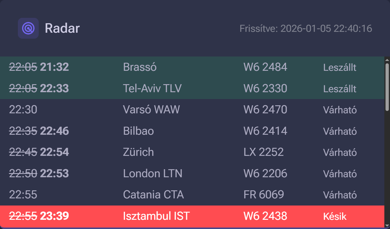ParkMotion Radar dark mode